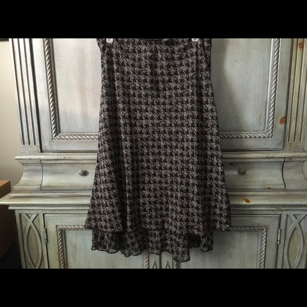 Black and white houndstooth tiered skirt - Picture 7 of 7
